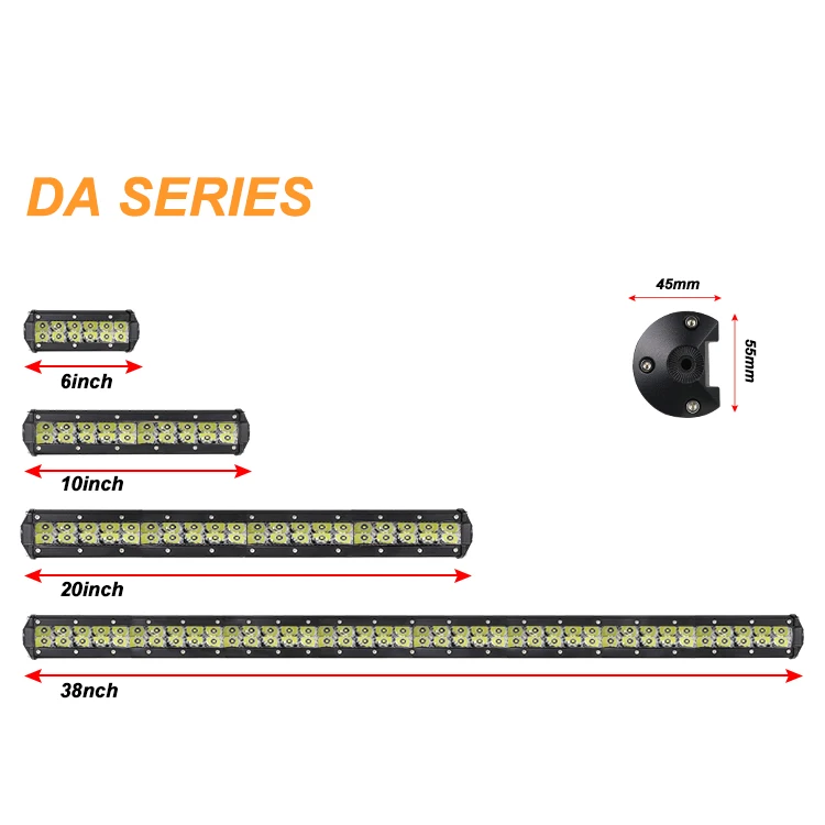 2021 Aurora 12v 24v Car Accessories led truck light bar spot/flood  For All Cars