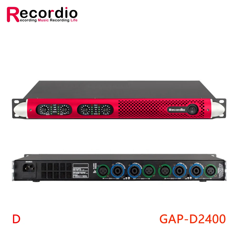  GAP-D2400 Professional 600W * 4 усилитель мощности 1U класса d