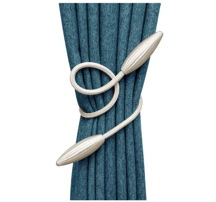 Modern convenient to use rtain tiebacks curtain holdbacks adjustable decora curtain tieback hook rope