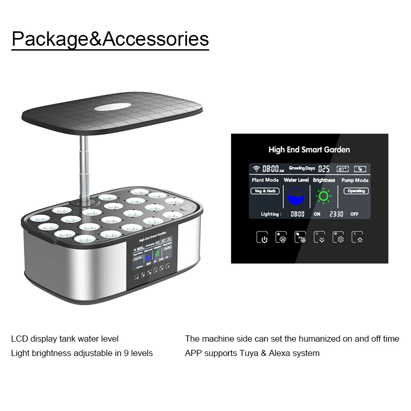 GMY New design indoor 21 pod automated  hydroponics system smart garden indoor Home Garden Flower Pots Smart Planter Pot