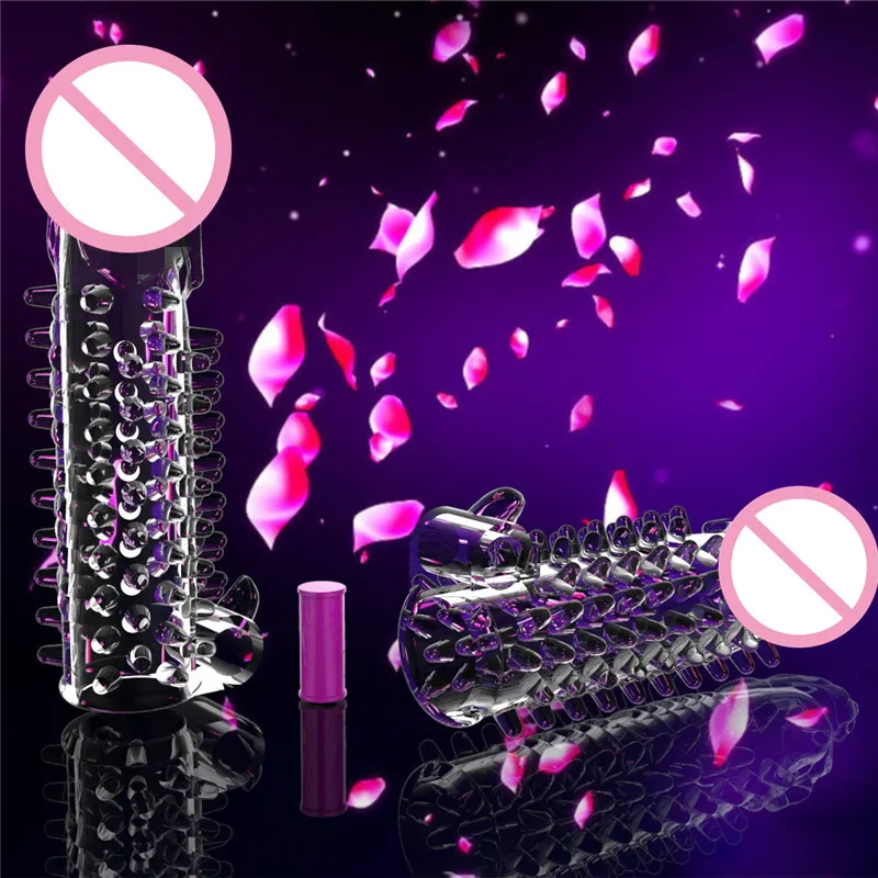 Penis sleeves crystal dragon condoms with vibration