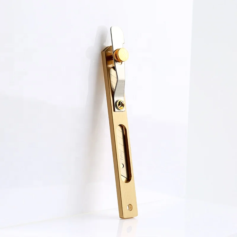 DIY Cutting Knife Brass Leather Craft Cutter Copper Trimming Knife Cutting Tool