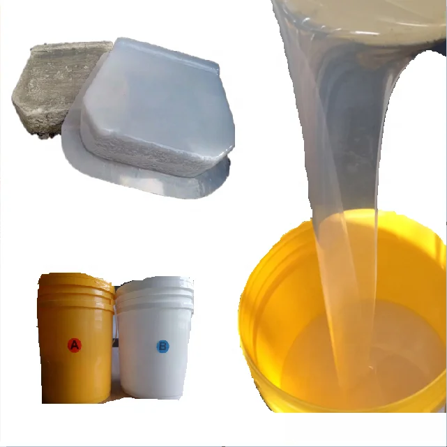 AB жидкий полупрозрачный Платиновый лечебный RTV2 жидкий силикон для изготовления бетонных настенных блоков формы