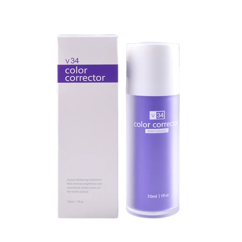 2024 Recommend professional purple fluoride free whitening toothpaste v34 color correction