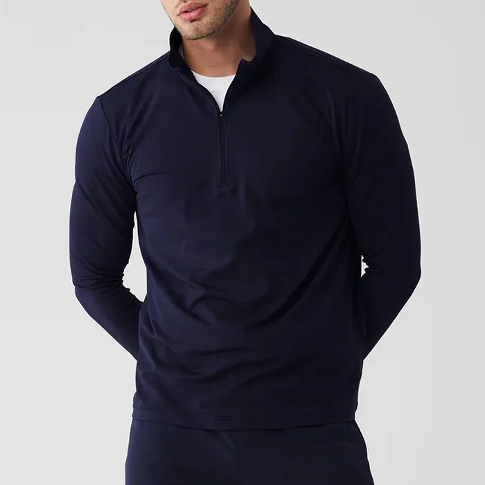 OEM Custom Design Men Half Zip Overshirt Jackets Long Sleeve Shirts