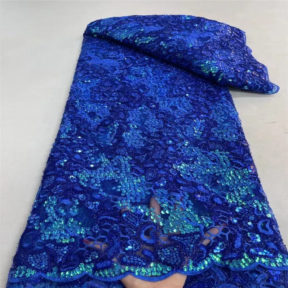 New arrival fashion design embroidery net lace wine color 5 yards Advanced embroidery Nigeria fabric