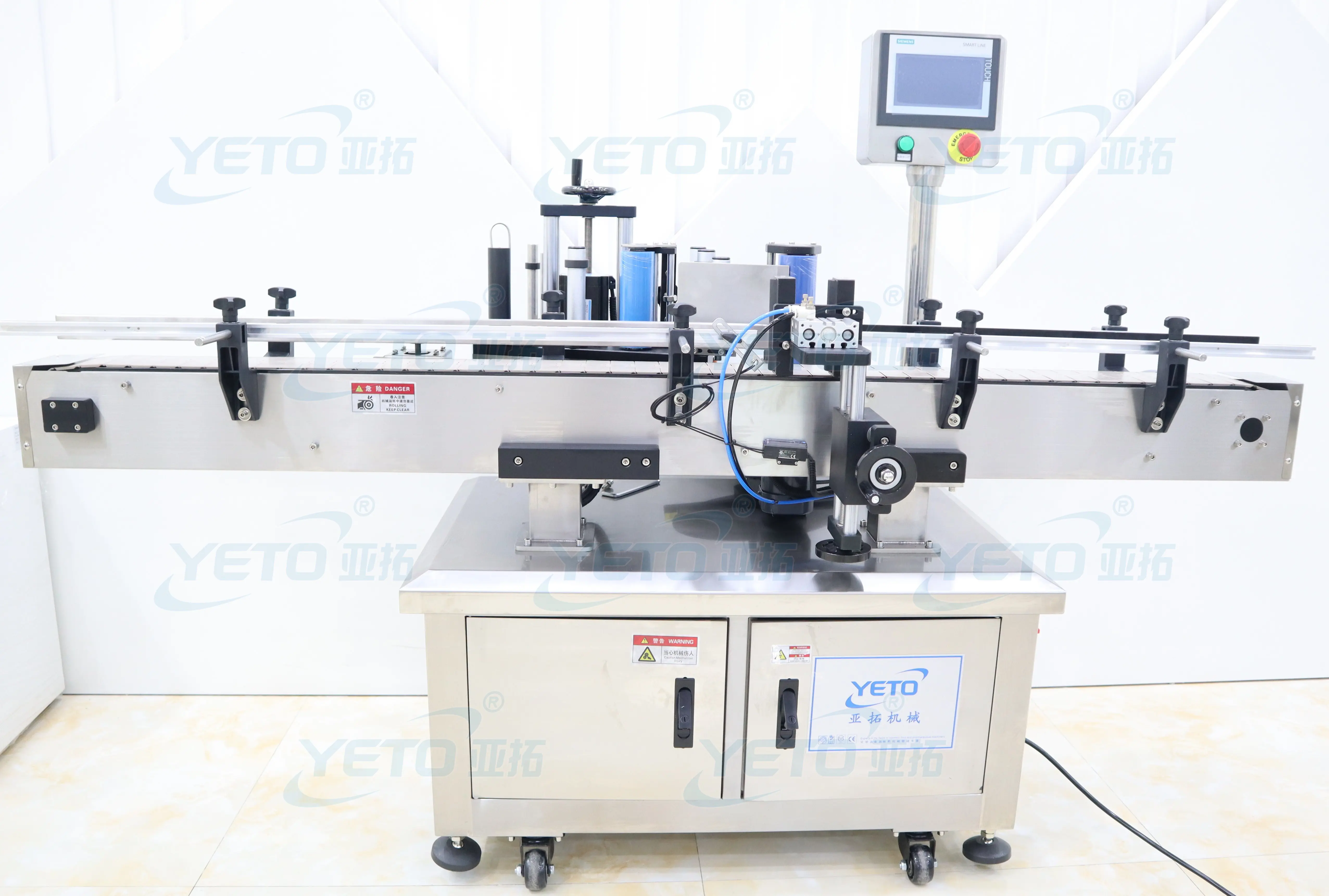 YETO-High Speed Industrial Automatic Labeling Machine Round Bottle Drinks Beverage Bottle Labeller Adhesive Sticker Wine Bottle