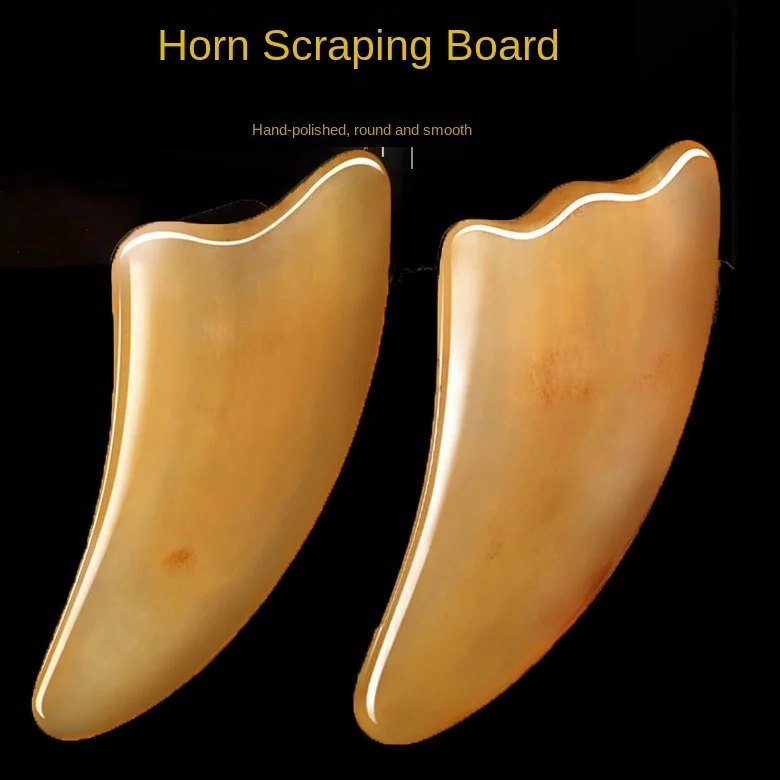 Factory Wholesale Horn & Jade Roller Beauty Health Massage Scrapping Board Boutique Facial Scrapping Piece Tendon Stick