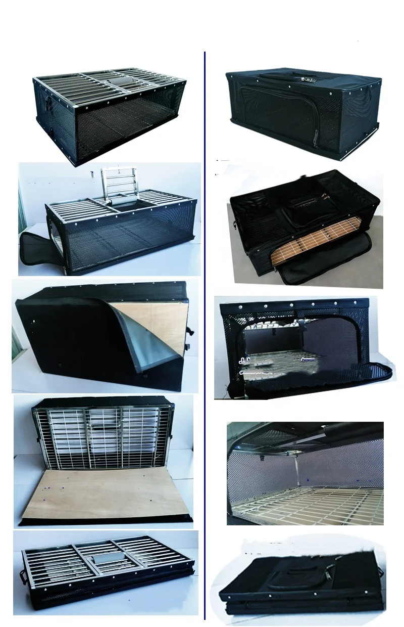 Waterproof Pigeon Cage Foldable Stainless Steel with Canvas Easy Transportation Cage