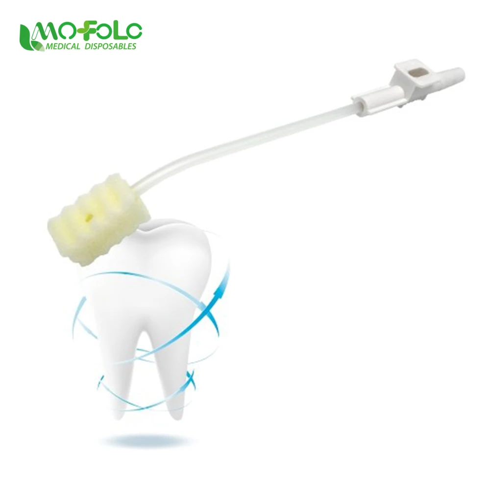 New design medical cleaning sponge oral care swabs foam tip swab stick