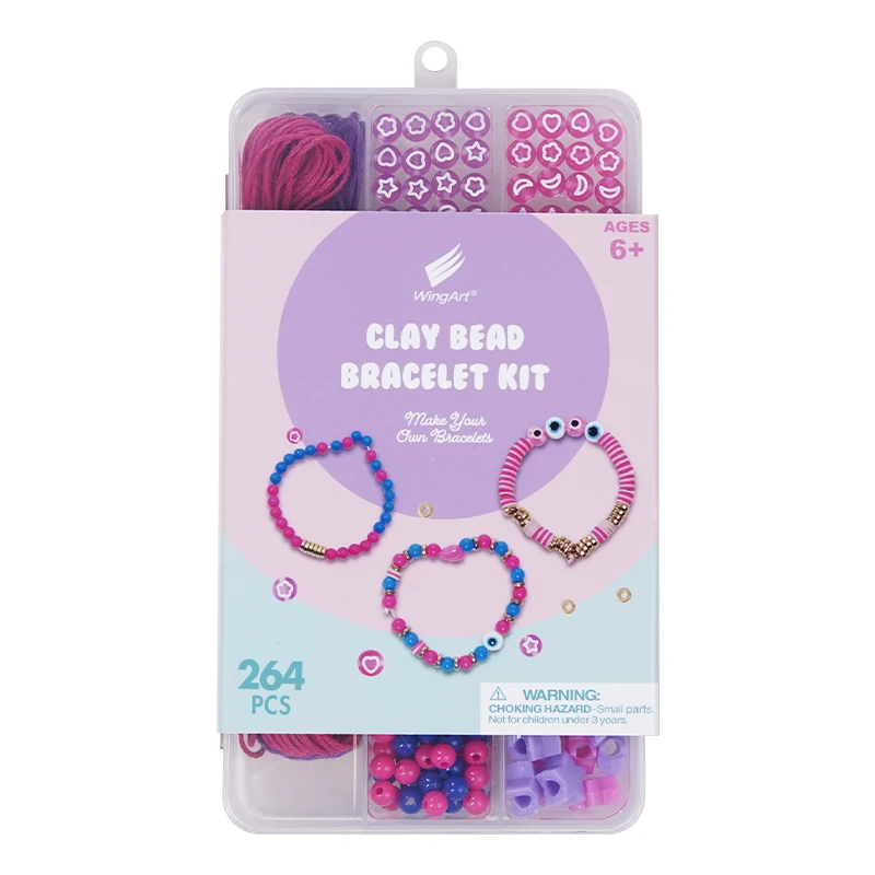 make your own kids crafts Jewelry box Making Bracelets Hair Bead Craft Set Glass Pony Seed Letter Alphabet clay Beads kit