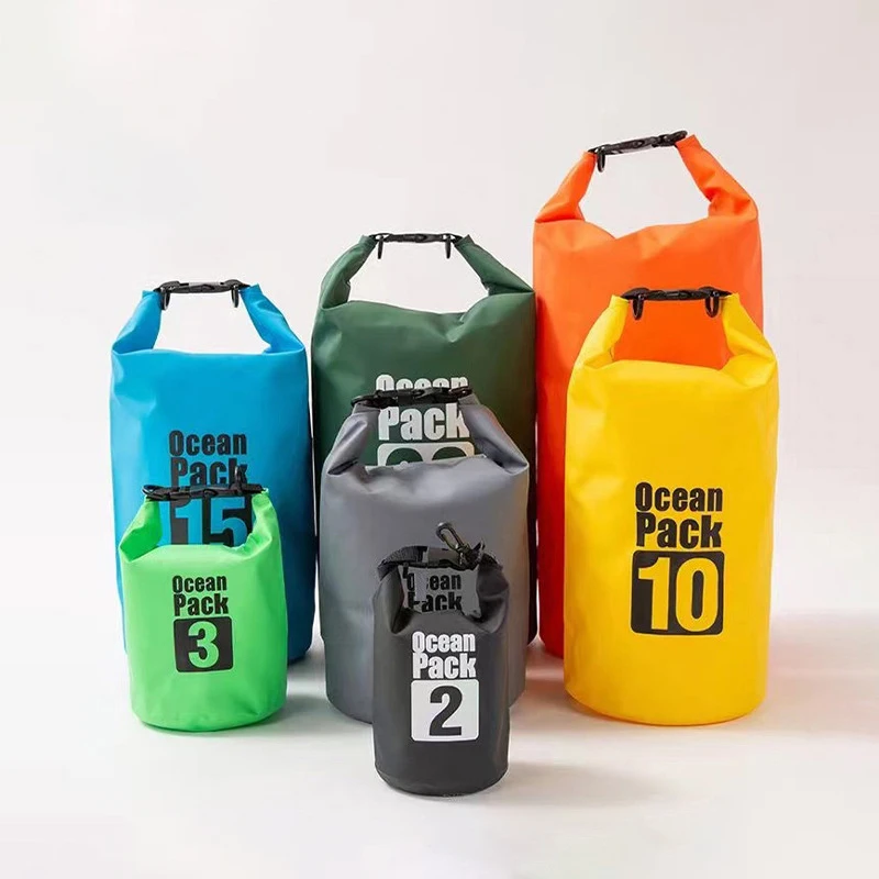 Custom PVC 10L Ocean Dry Bag Waterproof for Rafting River Beach Tours Swimming Sports Outdoor
