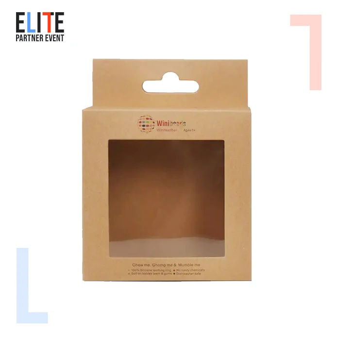 Wholesale Factory Direct Nature Paper Hanger Boxes For Electronics Product Packaging With Clear Window