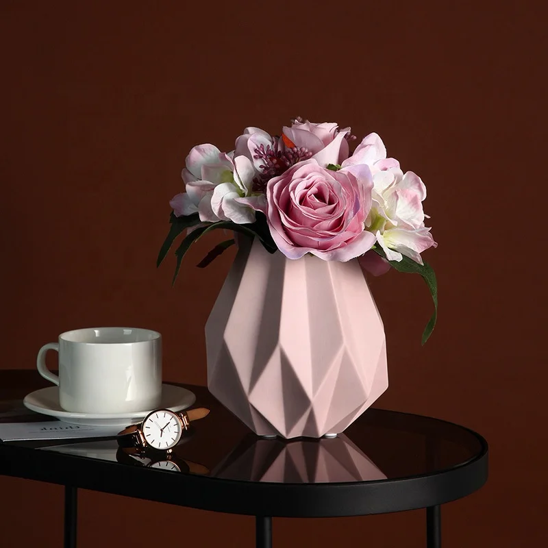 Nordic Ins Marca Dragon Origami Flower Art Ceramic Vase