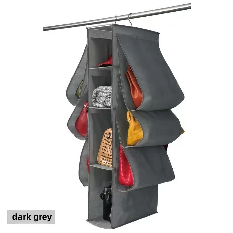 Dust Proof Wardrobe Closet Storage Bag Hanging Bag Wall Detachable Tote Bag Hanging Handbag Purse Organizer
