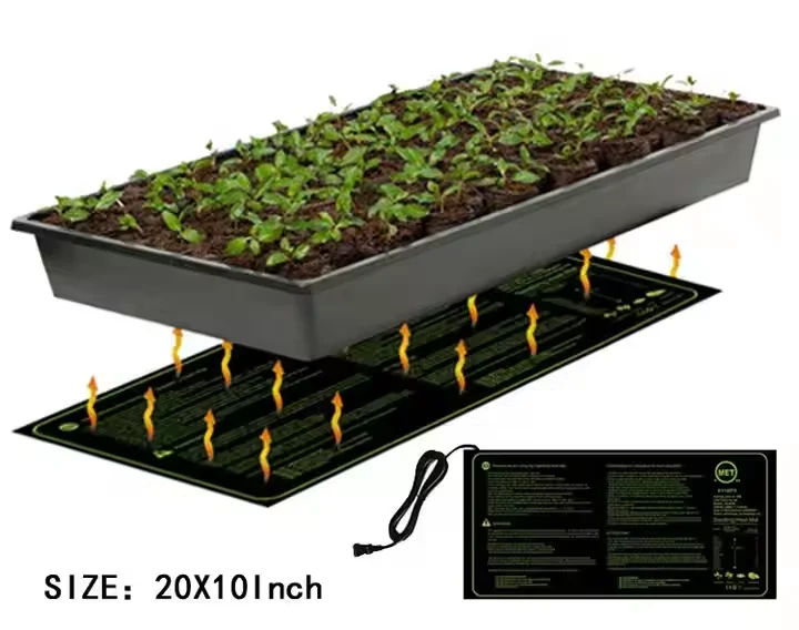 20x10 Inch Seed Tray Heating Pad Durable Waterproof Greenhouse Warm Seedling Heat Mat for Plants