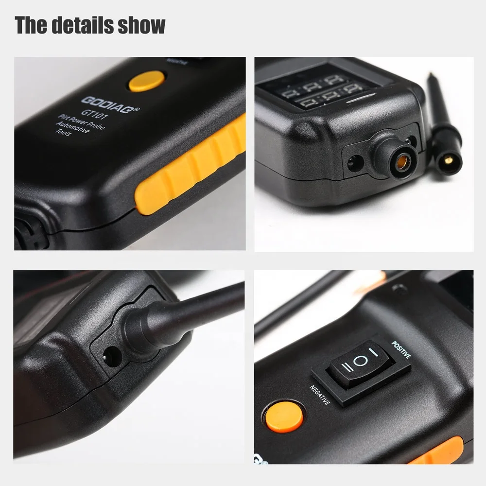GODIAG GT101 PIRT Power Probe Car Diagnostic Tool For Car Line Fault Finding+Fuel Injector/Relay Testing+Current Detection