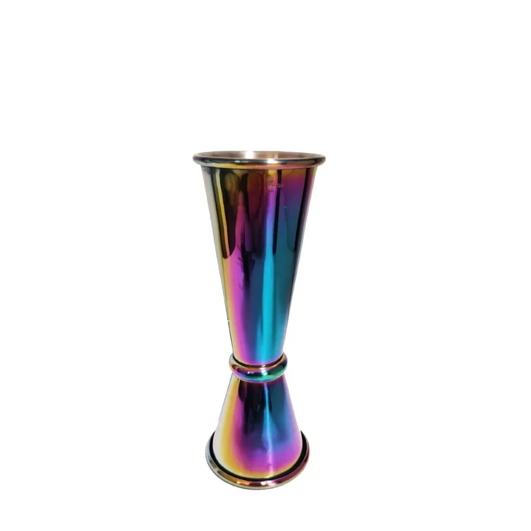 Rainbow Color Electroplating 25/50ML Double End Measuring Jigger