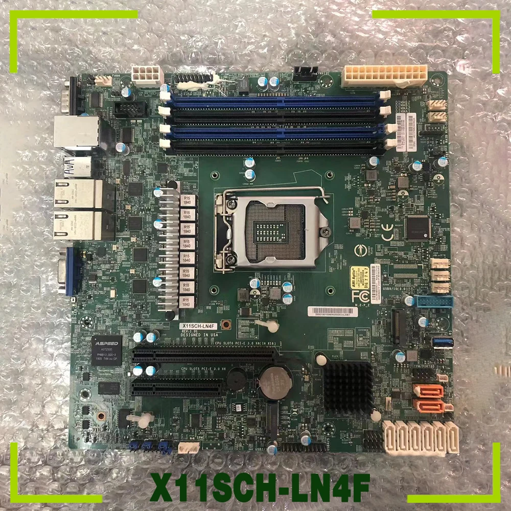 For Supermicro server Motherboard 8th/9th Gen. Core i3 Xeon E-2100/2200 Processor Single Socket LGA1151 X11SCH-LN4F