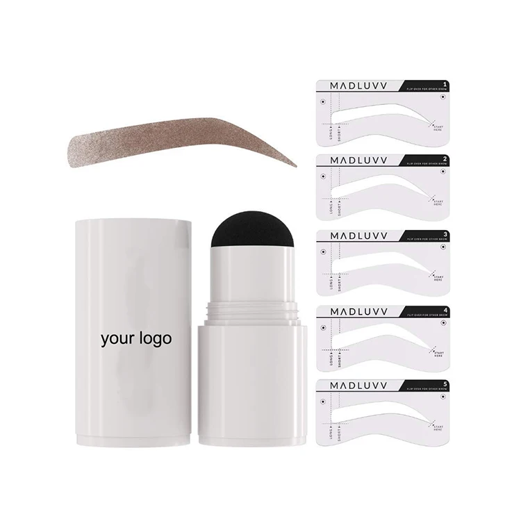 Custom Waterproof One Step Brow Stamp Shaping Tool  Eyebrow Enhancers Eyerow  Stamp Stencil Kit