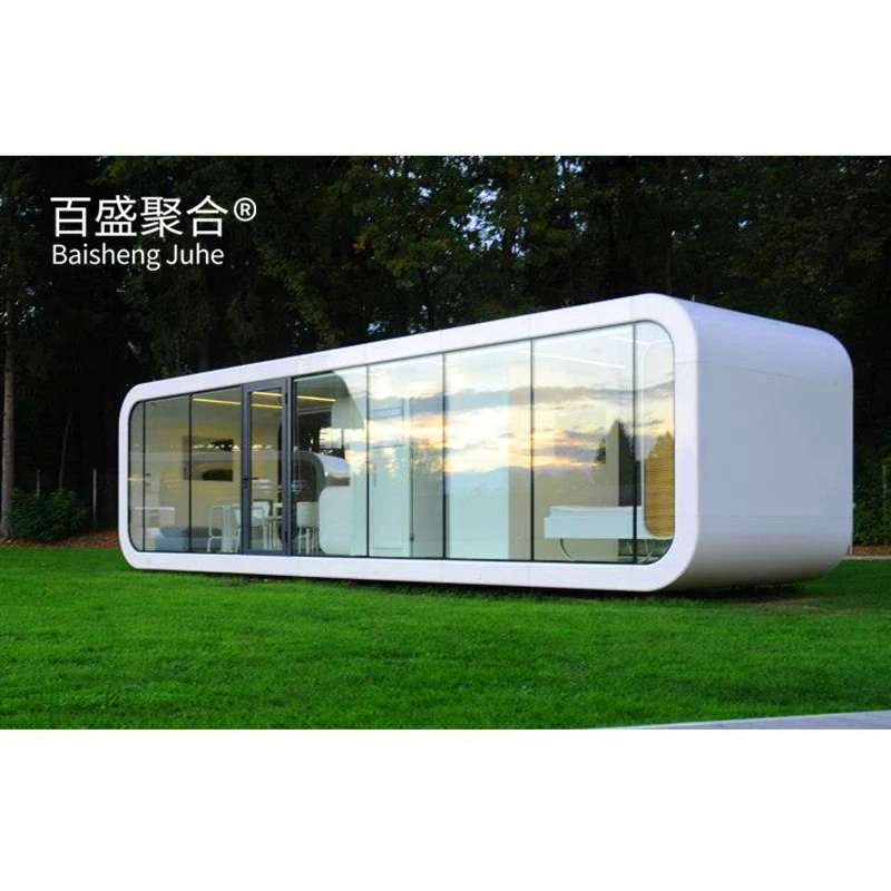 Tiny House 20ft 40ft Outdoor Modern Popular Prefab House Mobile Working House Office Pod Apple Cabin