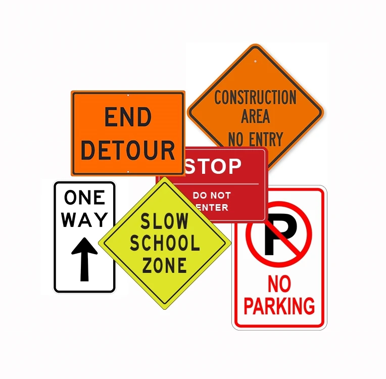 Customized High Visibility Speed Limit Metal Aluminum Retro Reflective Road Traffic Symbol Sign Board Signage For Roadway Safety