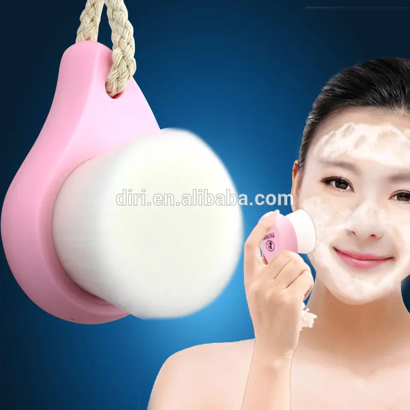 2018 Amazon Лучшая Продажа синтетические волосы щетка для чистки лица деревянная ручка