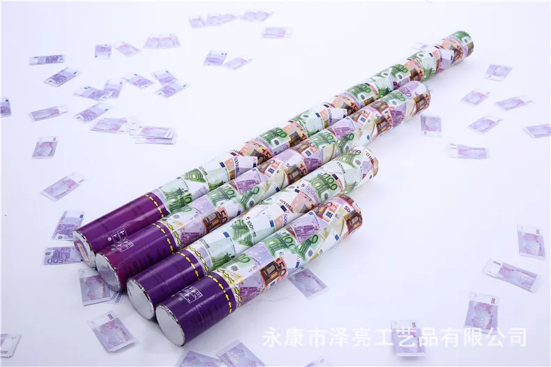 New Design Party Popper  Paper Euro Money Dollars Confetti Cannon
