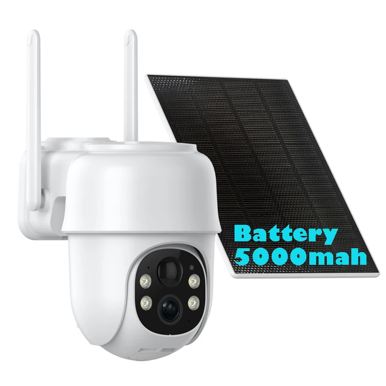 China Manufacturers Long Life Battery Solar Panel Powered Smart Outdoor 3MP Wireless Surveillance IP WiFi Solar Security Camera