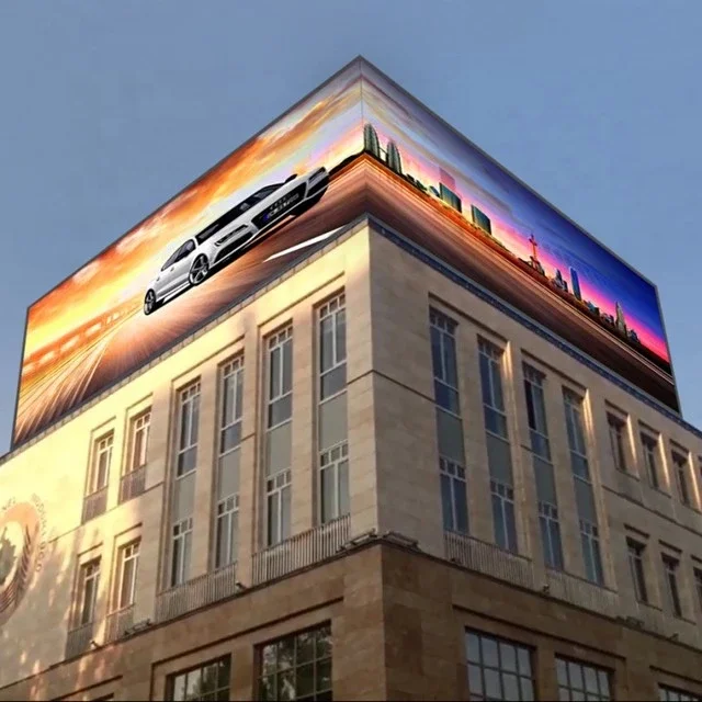 3D Naked Eyes Led Display Billboard Hot Video 90 Degree P10 Full Color Outdoor Led TV Screen For Advertising