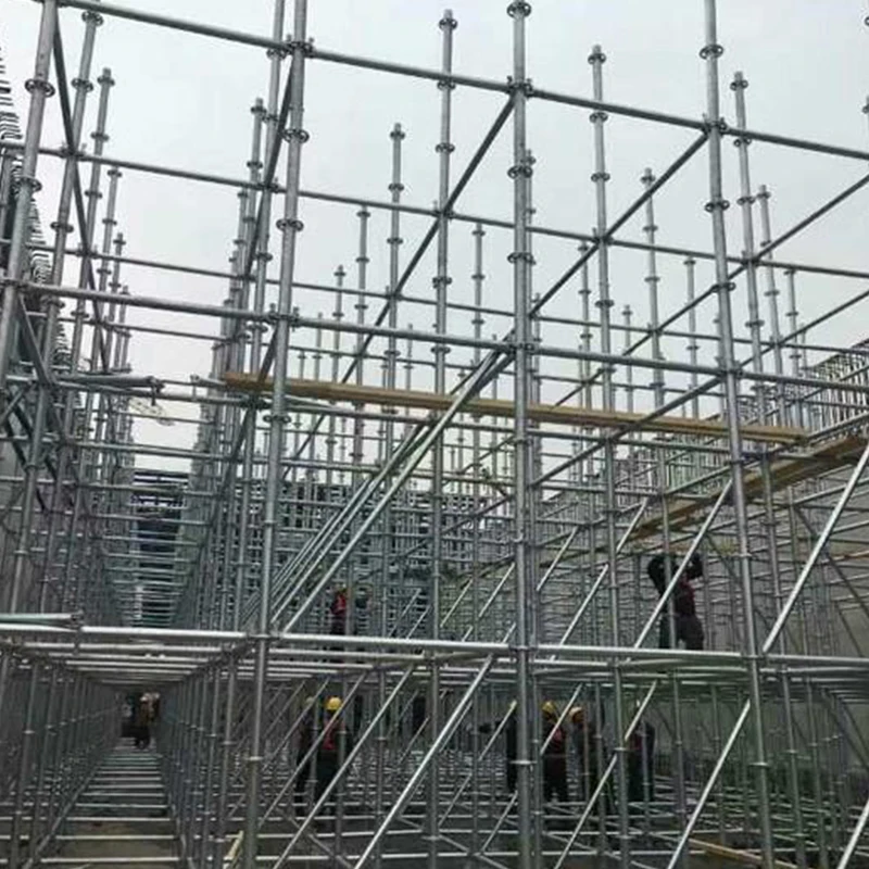 Ring lock scaffolding for high-rise building and construction projects