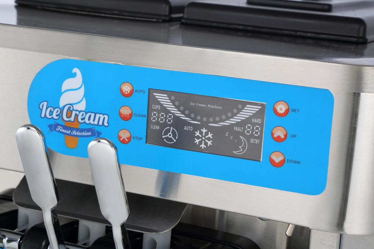 commercial tabletop  stainless steel soft ice cream machine