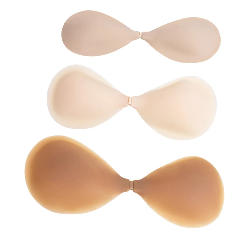 small breast woman school girls bra and underwear soft push up silicone adhesive transparent bra