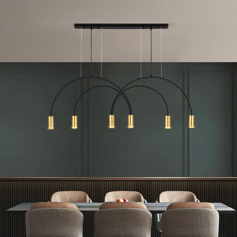 JYLIGHTING Nordic modern led semi-ring simple dining room pendant light  livingroom office bar table dining room lamp