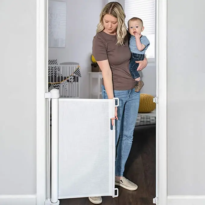 Indoor Baby Safety Gate Pet Soft Retractable Extra Wide Customizable Child Safety Gate