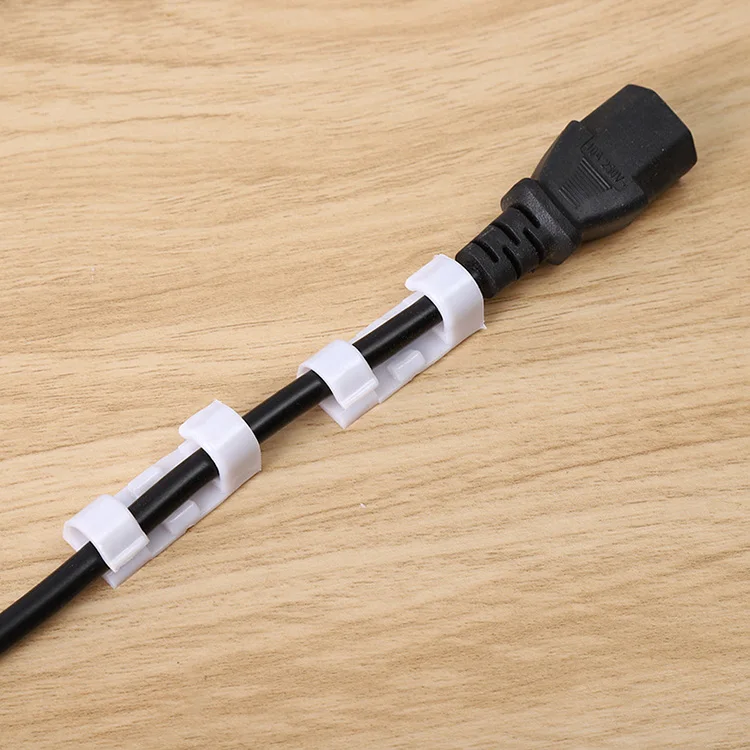 Cable Clips with Strong Self-Adhesive Cable Management TV PC Wire Holder Sticky Tidy and Organizer 30*11mm