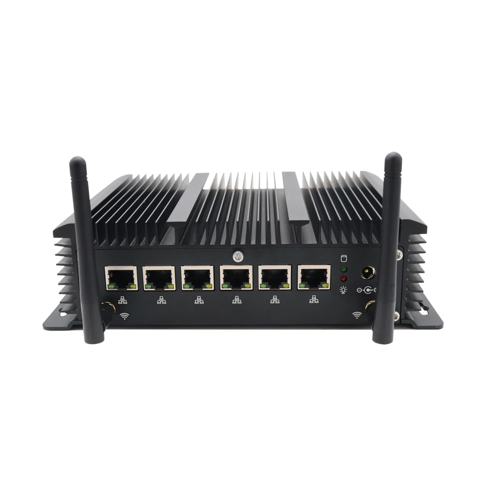 EGLOBAL Industrial Fanless Mini Computer I-ntel i5 8265U 6 Lans Firewall Router Pfsense PC 2*RS232 4*USB3.0 HD-MI 4G/3G AES-NI