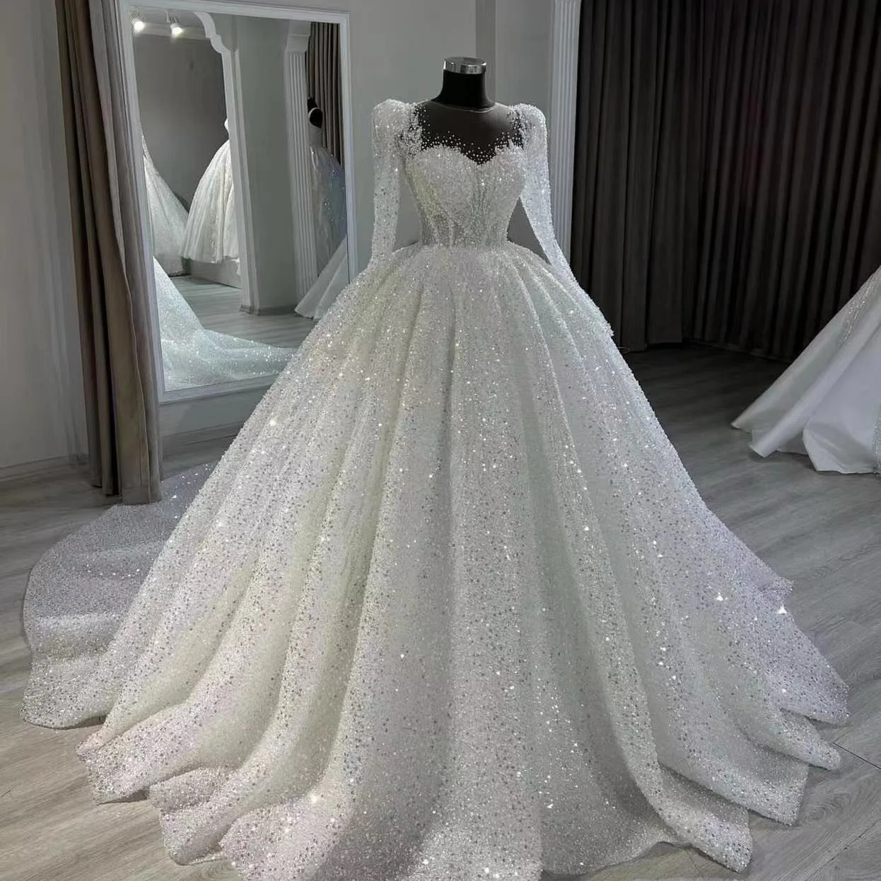 AL1814 2024 Online Shop Oem Manufacturer American hot sale Long elegant Christmas wedding dresses for wedding vestidos de noiva
