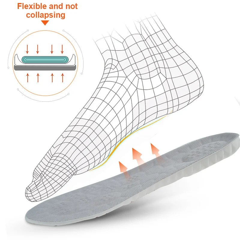 Pain Relief Orthotics Insoles Shock Absorption Plantar Fasciitis Arch Support Sports Insoles For Shoes