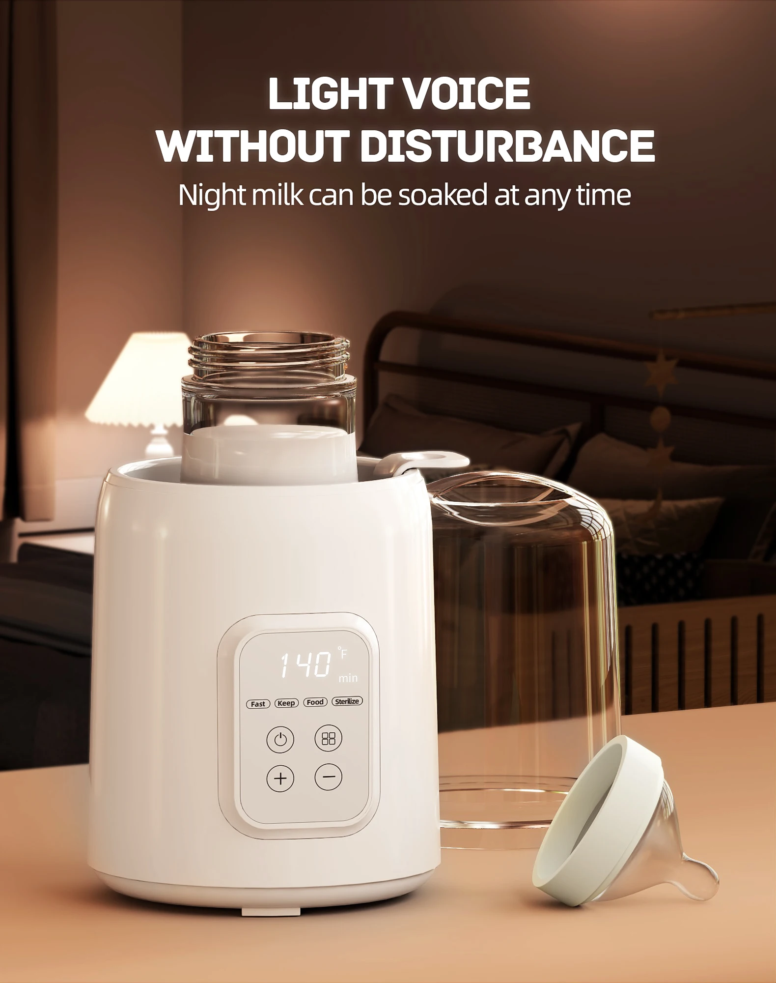 2024 New launch High quality bottle warmer& Adjustable milk heater Multi-functional baby bottle warmer  for newborn baby form