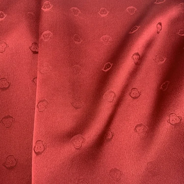 Customized jacquard silk 100% silk mulberry 114cm Width SangBo satin Brocade  fabric