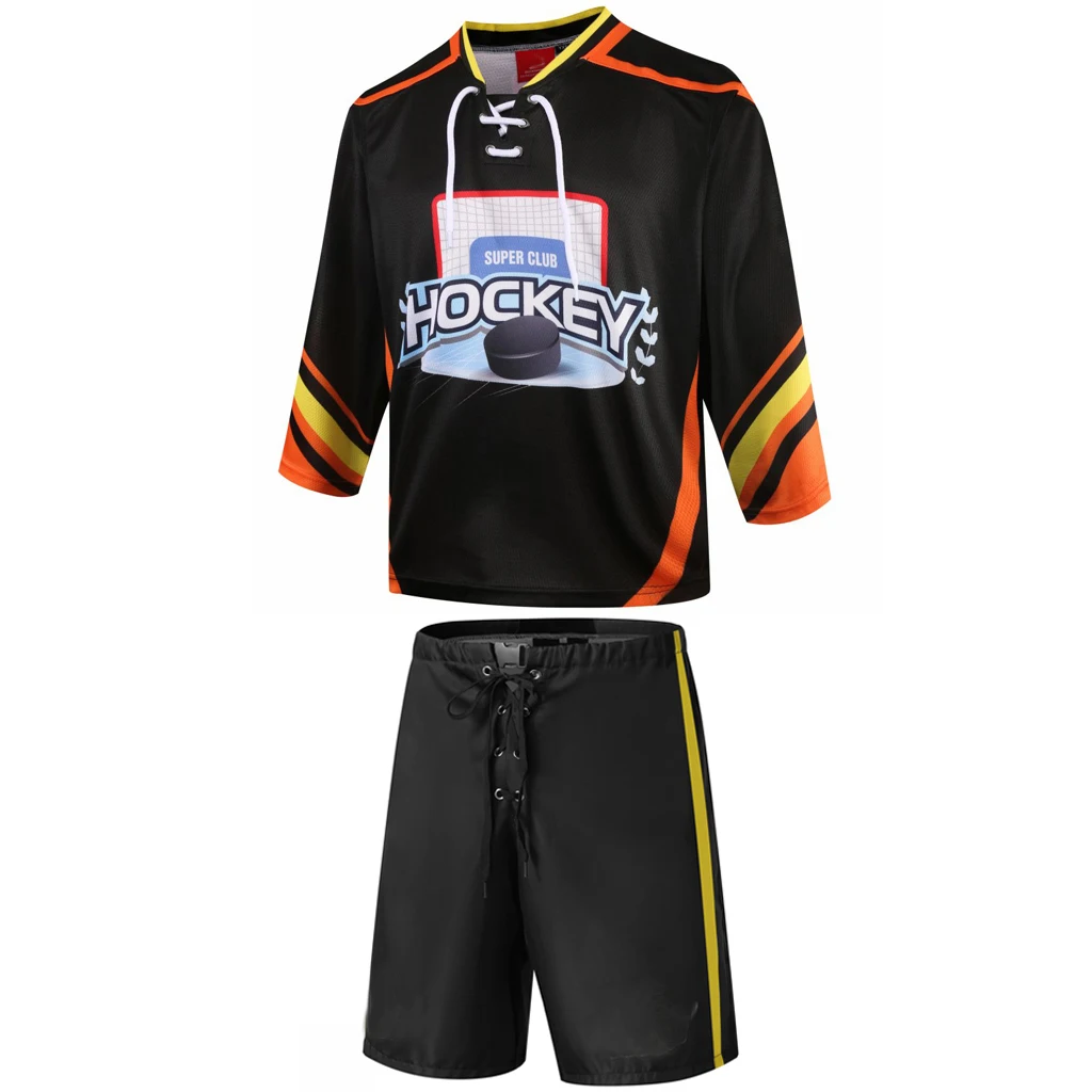 Custom Sublimation Print Custom Sports Shirts Team Designer Clothing Ice Hockey Skates Wear Jersey for Men