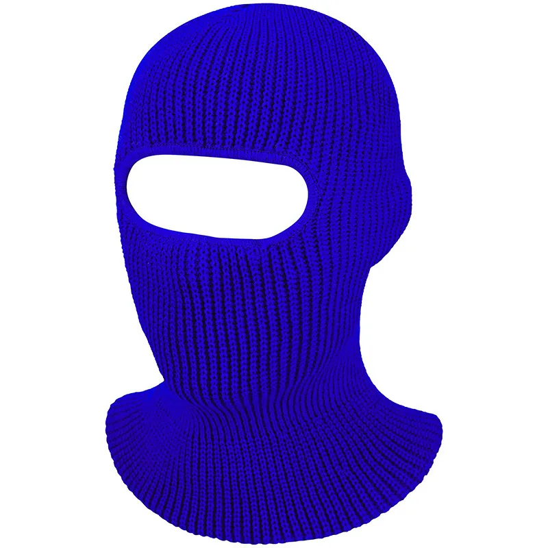 1 Hole Knitted Full Face Cover Ski mask Neck Gaiter Winter Balaclava Warm Knit Beanie hat for men woman