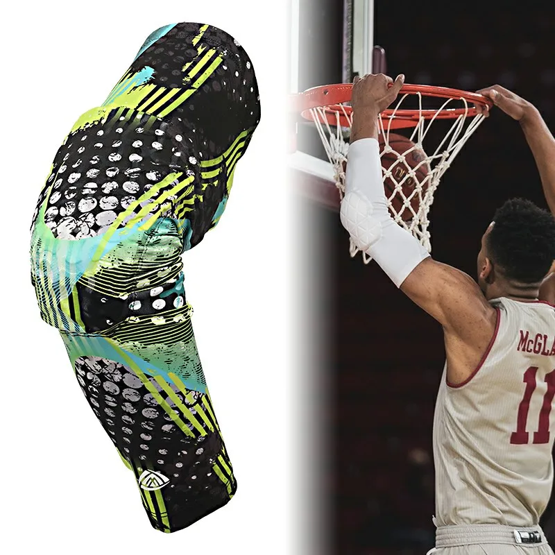 Padded Arm Sleeves Elbow Forearm Crashproof Pads Armguards for Football Basketball Volleyball Soccer Sports Arm Guard Support