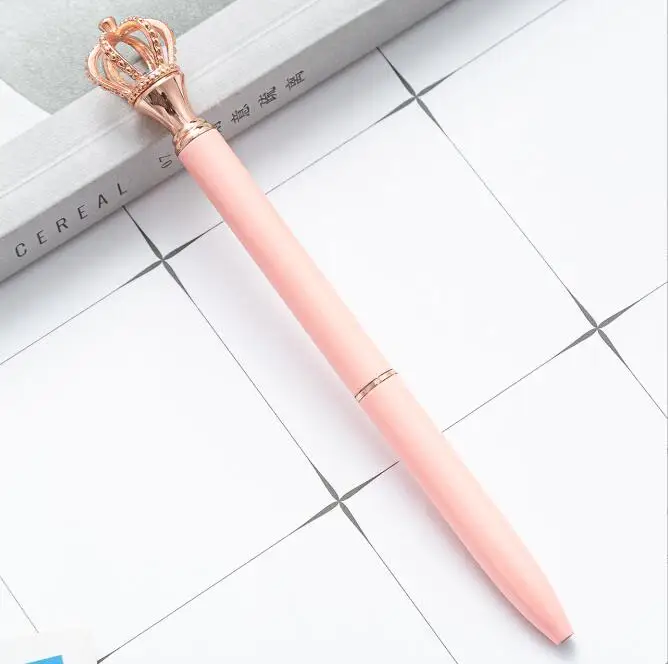 Металлическая шариковая ручка с розовым золотом