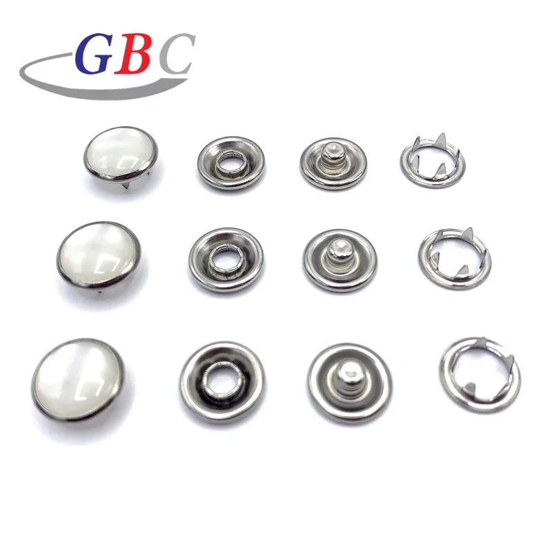 Brass Pearl Prong Snap Buttons For Baby Cloth