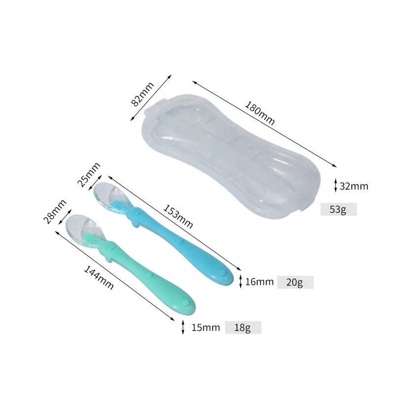 Fubon baby silicone around fork spoon combination with Nylon Insides feeding tableware spoon Custom Service Available