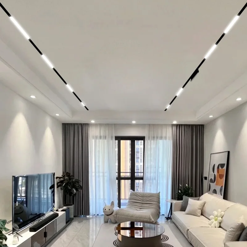 Magnetic 48VDC Spot Lighting Kits Magnet grille spot lighting 6w 12w 24w 30w 60w linear flood magnetic lighting 300 600 900mm