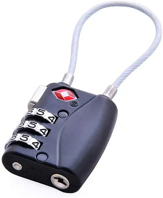 3 Digit Combination padlock Durable flexible TSA Travel Baggage Lock