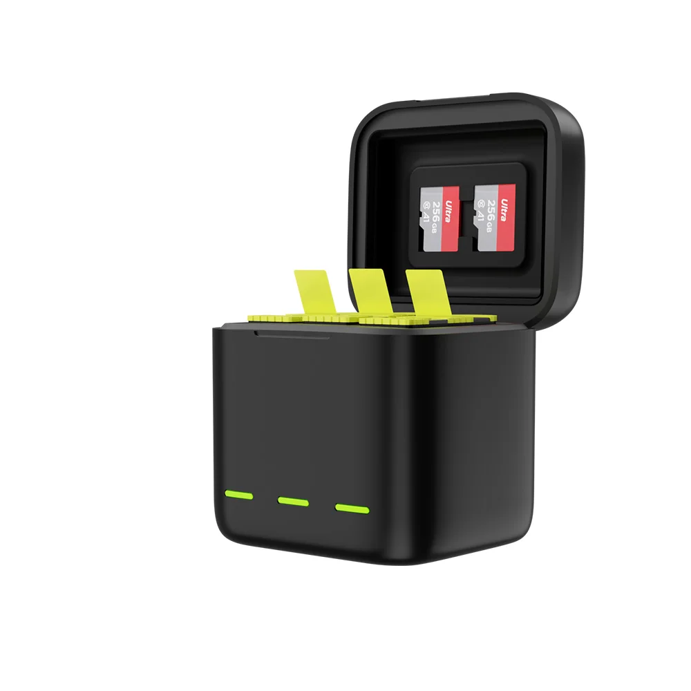 Hot selling GoPros AccessoriesTriple Charger Box With 2 pcs Batteries Kit Set for GoPro Hero9/10 battery